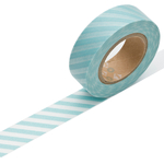 Klebeband ›masking tape‹ - hellblau Streifen diagonal