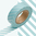 Klebeband ›masking tape‹ - hellblau Streifen diagonal