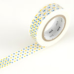 Klebeband ›masking tape‹ - blaugelb Punktmuster