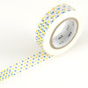 Klebeband ›masking tape‹ - blaugelb Punktmuster