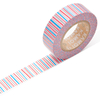 Klebeband ›masking tape‹ - rotbunt Streifen quer