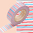 Klebeband ›masking tape‹ - rotbunt Streifen quer