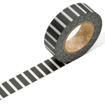 Klebeband ›masking tape‹ - schwarz Blockstreifen quer