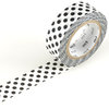 Klebeband ›masking tape‹ - schwarz Punkte groß