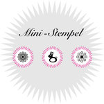 Mini-Stempel ›Chrysantheme‹, ›Hase‹, ›Strahlenblume‹