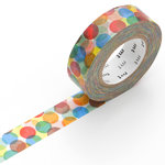 Klebeband ›masking tape‹ - rotbunt Konfetti groß