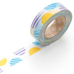 Klebeband ›masking tape‹ - blau-gelb-lila Streifenpunkte