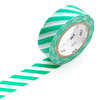 Klebeband ›masking tape‹ - grün Streifen diagonal
