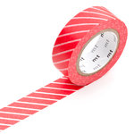 Klebeband ›masking tape‹ - rot Streifen diagonal breit