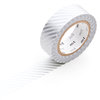 Klebeband ›masking tape‹ - silber Streifen diagonal schmal