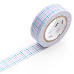Klebeband ›masking tape‹ - rosa-blau Gitter