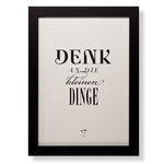 Gerahmter Siebdruck ›Denk an die kleinen Dinge‹