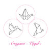 Korkstempel ›Origami – Vögel‹
