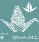 Washi-Fenster-Deko ›Crane‹ – Origami Bird L