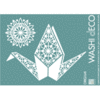 Washi-Fenster-Deko ›Crane‹ – Origami Bird S