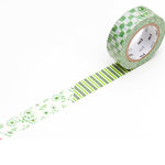 Klebeband ›mt ex‹ - Blumenmuster grün