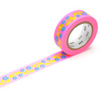 Klebeband ›mt ex‹ - Blumen auf neon-pink