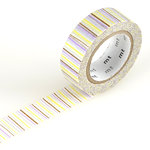 Klebeband ›masking tape‹ - gelb-bunt Streifen quer