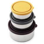 Edelstahlbehälter ›Round Nesting Trio – Eggplant‹