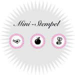 Mini-Stempel ›Vogel‹, ›Apfel‹, ›Biene‹