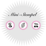 Mini-Stempel ›Biene‹, ›Blatt‹, ›Kirsche‹