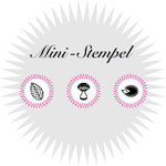 Mini-Stempel ›Blatt‹, ›Pilz‹, ›Igel‹