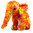 Frottier-Elefant orange-gelb