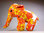 Frottier-Elefant orange-gelb