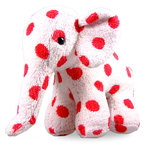 Frottier-Elefant rot-weiss